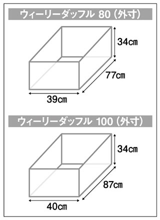 ウィーリーダッフルの外寸